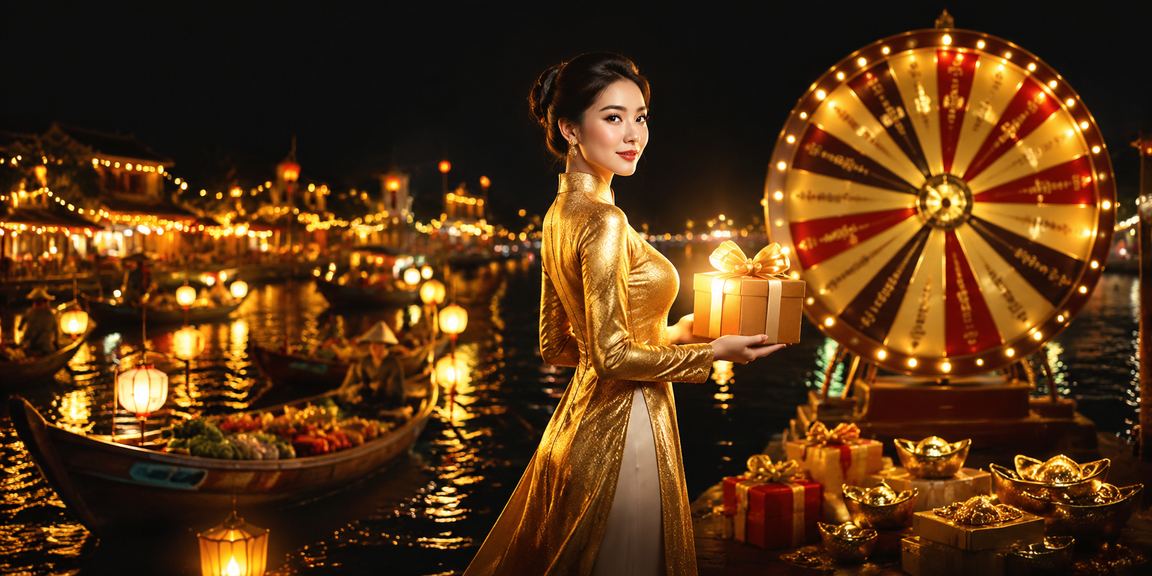 Cảnh chơi roulette trực tuyến với không gian lấy cảm hứng từ phố cổ Hội An